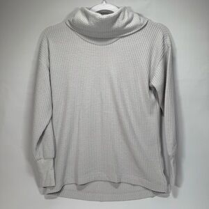 Loft Lou & Grey Brushed Wafflestitch Cowl Tunic Top XSP XS Petite Sweater Shirt